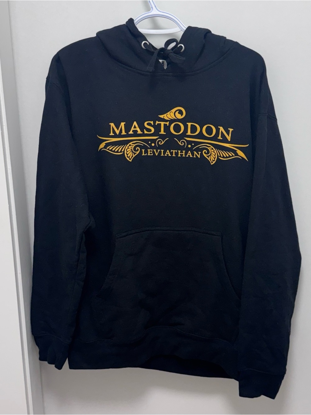 Mastodon Leviathan Band Heavy Metal Rock Tour Merch Black Hooded Sweatshirt Sz M